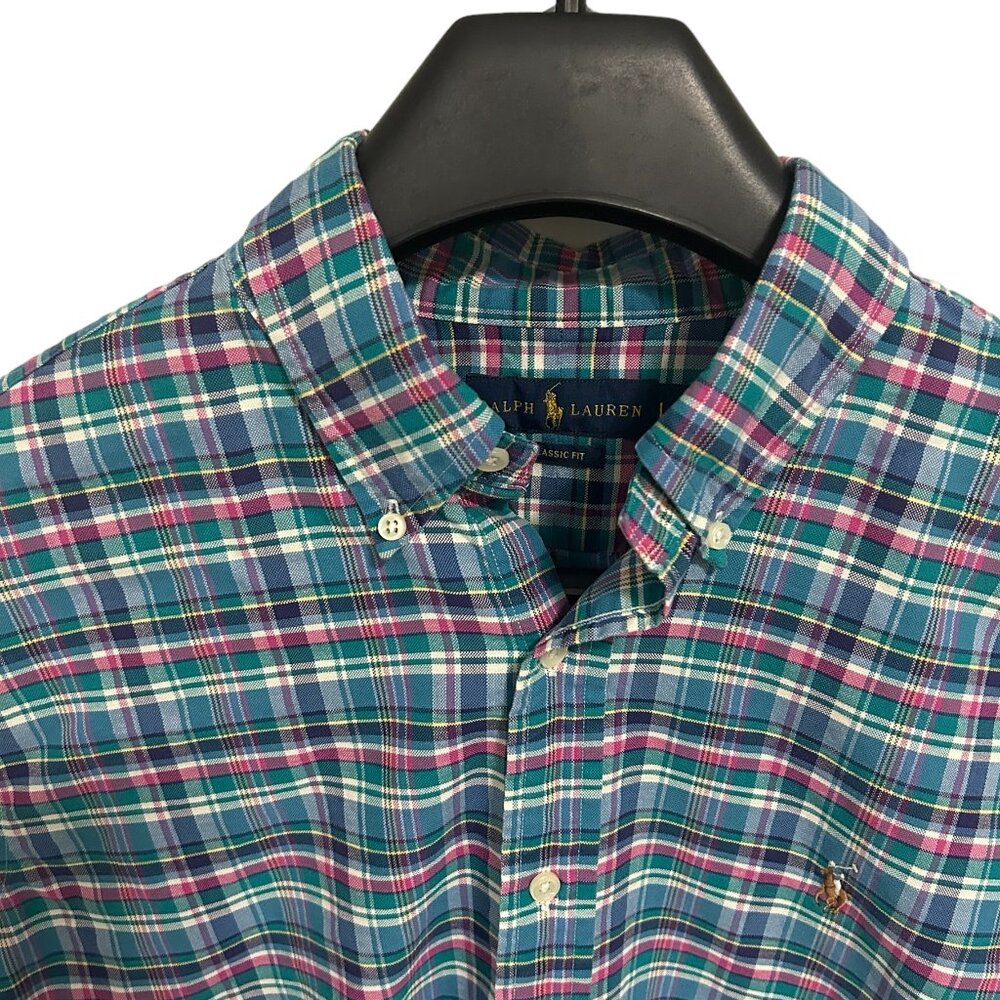 Polo by Ralph Lauren Multicolor Plaid Casual Button Down Shirt - Picture 5 of 6